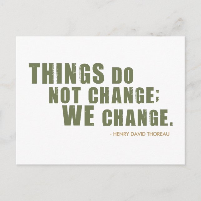 Henry David Thoreau Quote Postcard (Front)