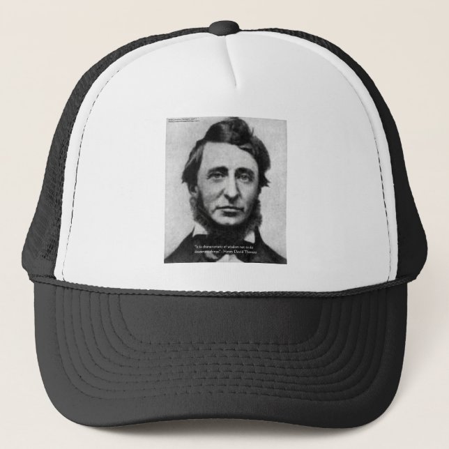 Henry David Thoreau Quote Trucker Hat (Front)