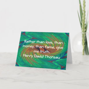 Henry David Thoreau Wisdom Quotation Saying Card