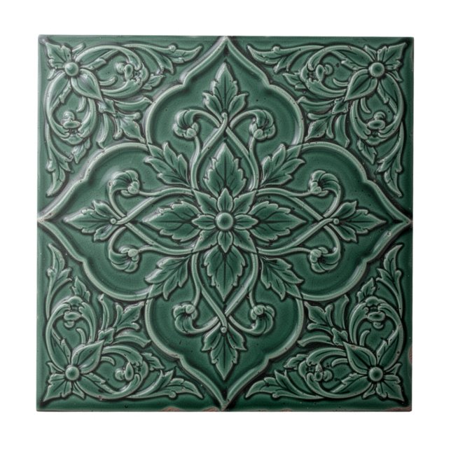 Henry Dearle Persian Floral Pattern Floral Design Ceramic Tile (Front)