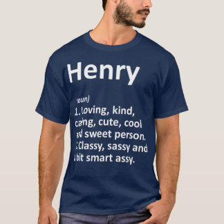 HENRY Definition Personalised Name Funny Gift T-Shirt
