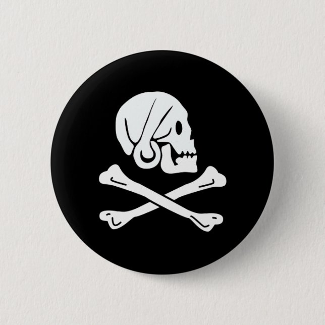 Henry Every authentic pirate flag 6 Cm Round Badge (Front)