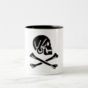 Henry Every authentic pirate flag Two-Tone Coffee Mug