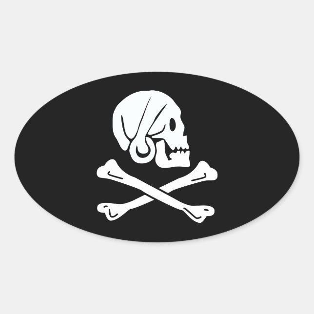 Henry Every Flag Pirate Flag Oval Sticker (Front)