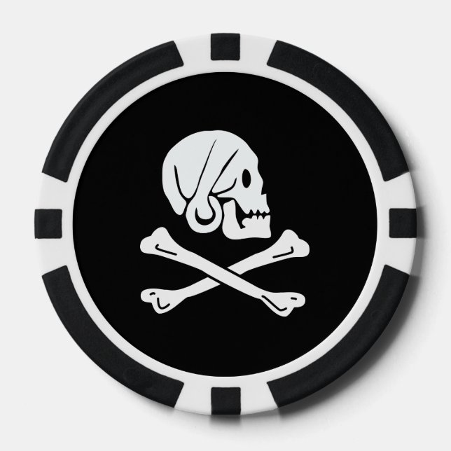 Henry Every Flag Pirate Flag Poker Chips (Front)