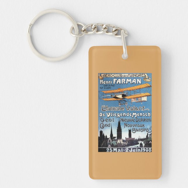 Henry Farman Flies the Flying Man Promo Poster Key Ring (Front)