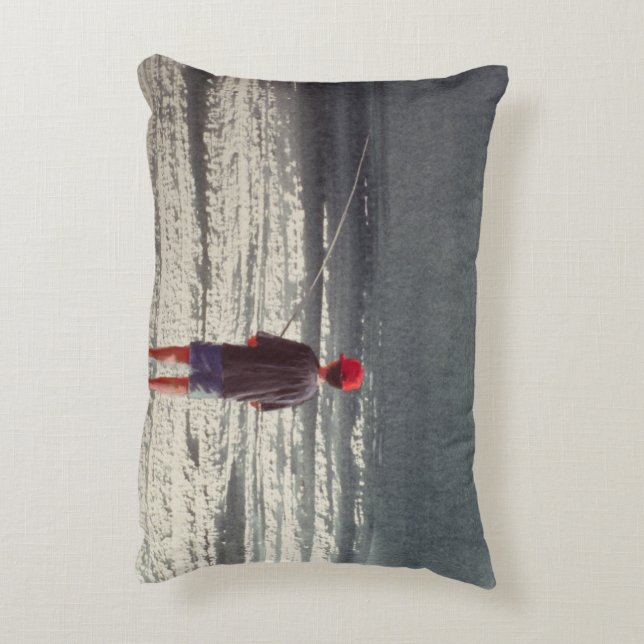 Henry Fishing Alps 1990 Decorative Cushion (Back(Vertical))