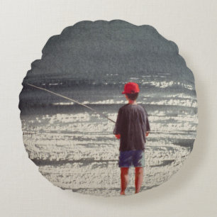 Henry Fishing Alps 1990 Round Cushion