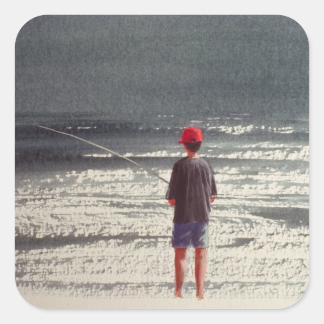 Henry Fishing Alps 1990 Square Sticker (Front)