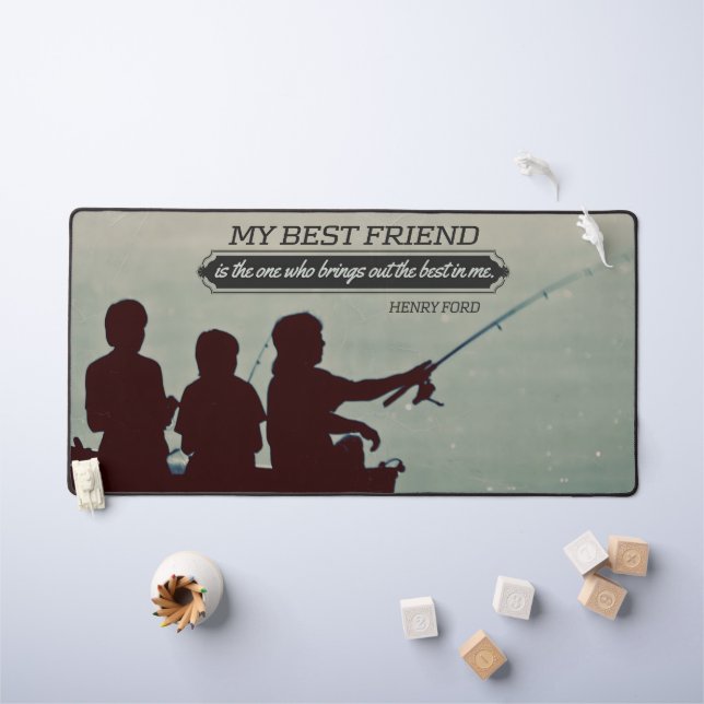 Henry Ford Inspirational Quote "Best friend" Desk Mat (Kids Table)