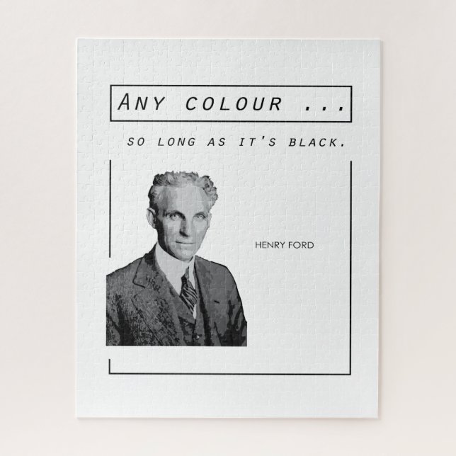Henry Ford quote simple white BG Jigsaw Puzzle (Vertical)