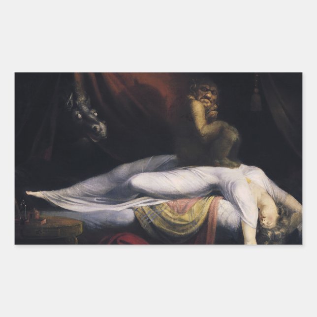 Henry Fuseli - The Nightmare Rectangular Sticker (Front)