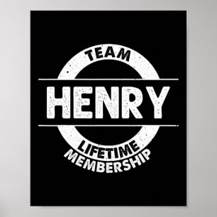 Henry Gift Funny Surname Family Tree Birthday Reun Poster