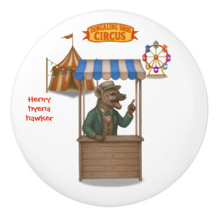 Henry hyena hawker ceramic knob