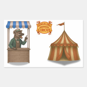 Henry hyena hawker rectangular sticker