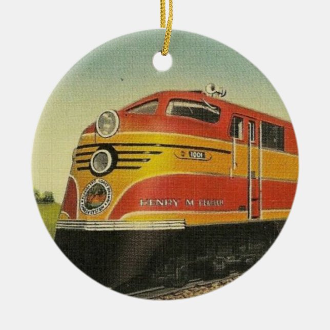 Henry M Flagler Locomotive Ceramic Ornament (Front)