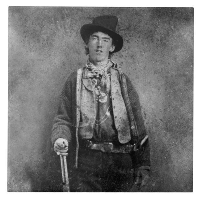 Henry McCarty, Billy the Outlaw Kid of Old West Ceramic Tile (Front)