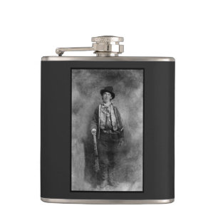 Henry McCarty, Billy the Outlaw Kid of Old West Hip Flask