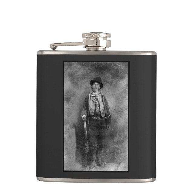 Henry McCarty, Billy the Outlaw Kid of Old West Hip Flask (Front)