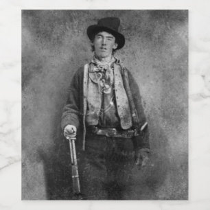 Henry McCarty, Billy the Outlaw Kid of Old West Wine Label