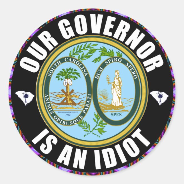 Henry McMaster is an idiot Classic Round Sticker (Front)