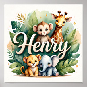 Henry Safari Nursery Wall Art