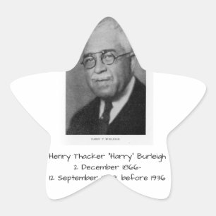 Henry Thacker "Harry" Burleigh Star Sticker