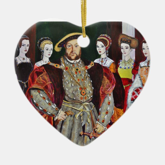 Henry The Eighth and His Six Wives Ceramic Ornament (Front)