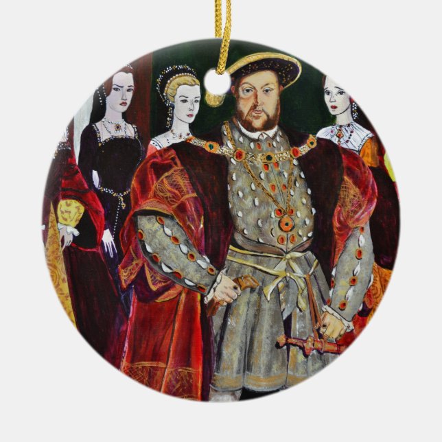 Henry The Eighth and His Six Wives Ceramic Ornament (Front)