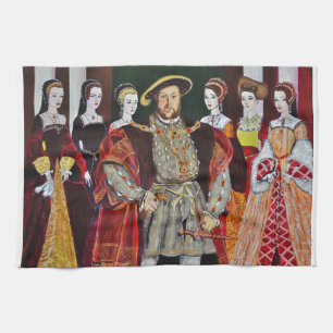 Henry The Eighth and His Six Wives Tea Towel