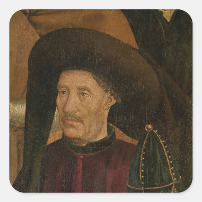 Henry the Navigator  detail from the Polyptych Square Sticker (Front)