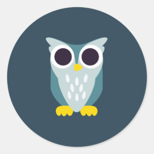 Henry the Owl Classic Round Sticker