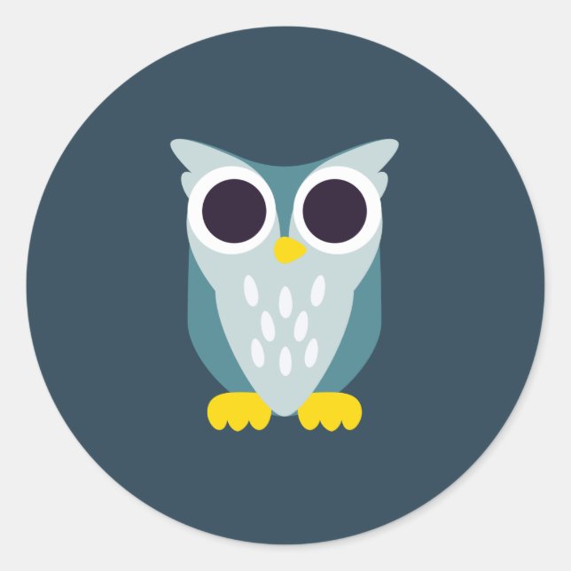 Henry the Owl Classic Round Sticker (Front)