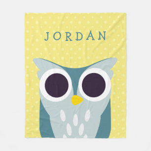 Henry the Owl Fleece Blanket