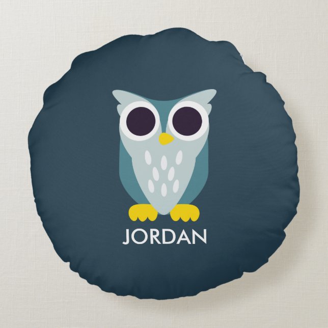 Henry the Owl Round Cushion (Back)