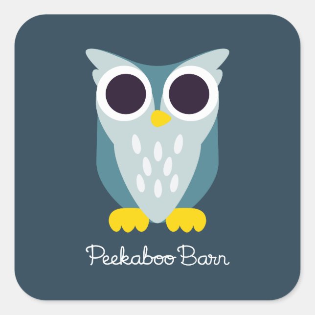 Henry the Owl Square Sticker (Front)