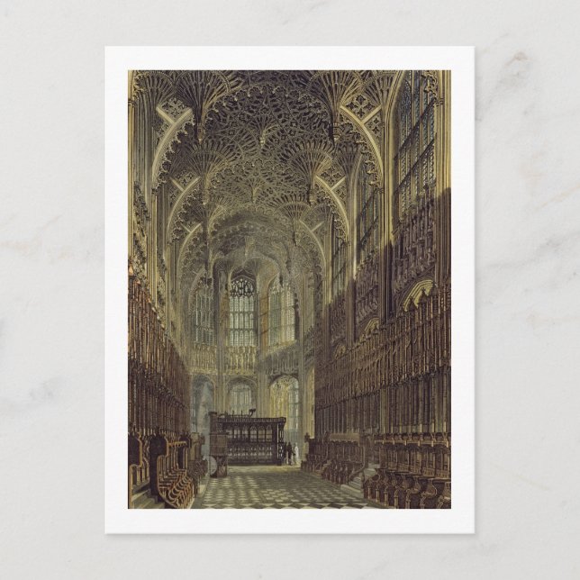 Henry the Seventh Chapel, plate 8 from 'Westminste Postcard (Front)