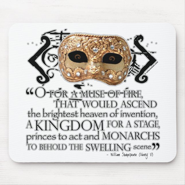 Henry V Quote Mouse Pad (Front)