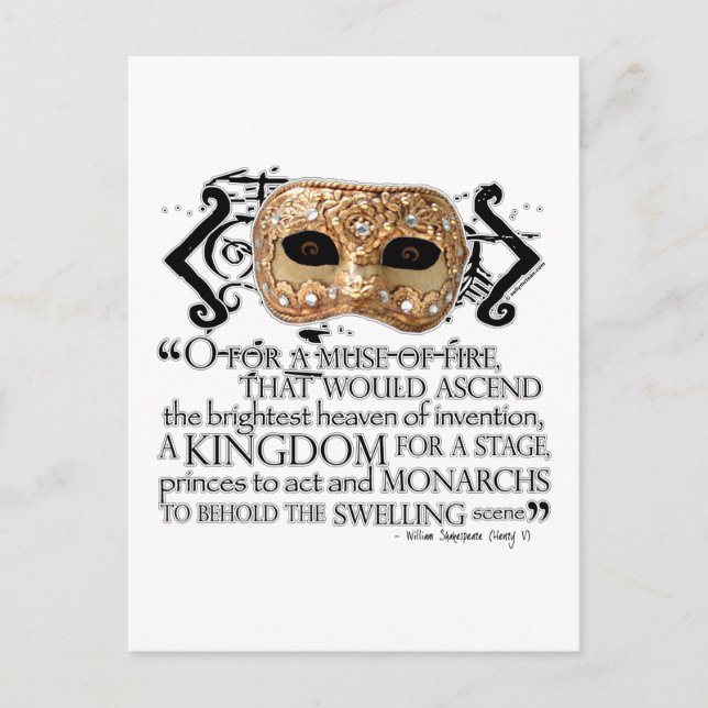 Henry V Quote Postcard (Front)