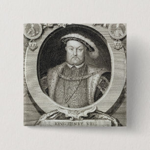 Henry VIII (1491-1547), after a painting in the Ro 15 Cm Square Badge
