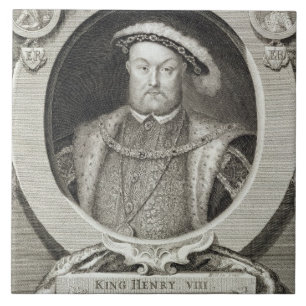 Henry VIII (1491-1547), after a painting in the Ro Ceramic Tile
