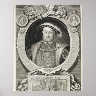 Henry VIII (1491-1547), after a painting in the Ro Poster