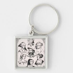 Henry VIII and wives Key Ring