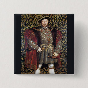 Henry VIII Portrait 15 Cm Square Badge