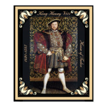 Henry VIII Portrait with Framed Edges