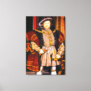 Henry VIII Tudors History King England six Wives Canvas Print