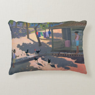 Hens and Chickens Cuba 1997 Decorative Cushion