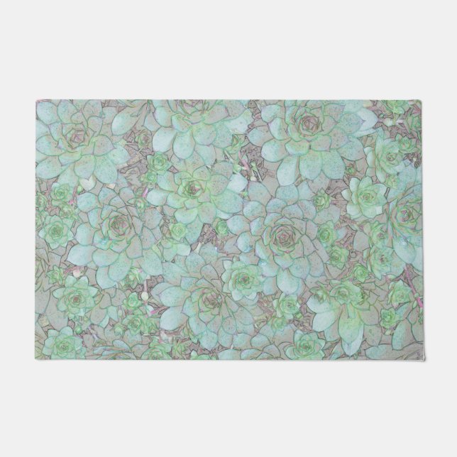 Hens And Chicks  Doormat (Front)