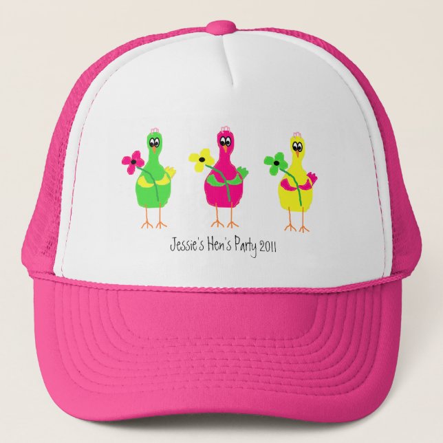 Hens Bridal Party Customisable Trucker Hat (Front)