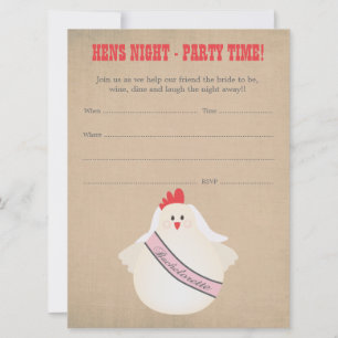 Hens Night Bachelorette Party Fill In Invite